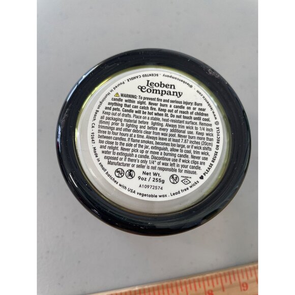 Leoben Company Scented Candle 9oz Tuscan Sun Green Glass Jar Lead Free Wicks - Picture 4 of 7